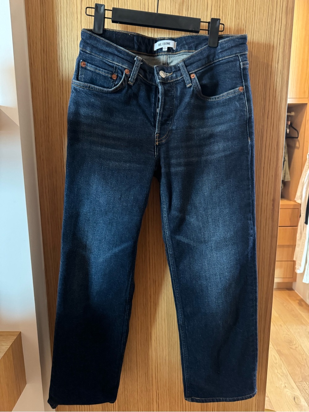 Re-Done slim straight crop  jeans